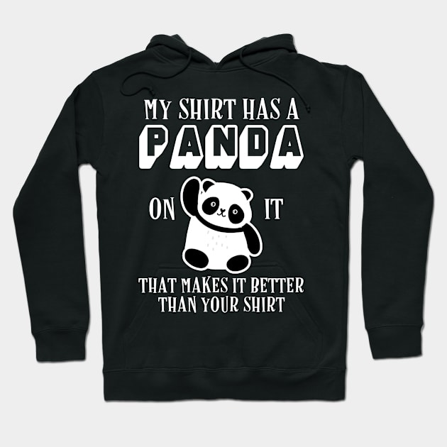 Funny Panda Shirt Cute Panda Gift Hoodie by EQDesigns